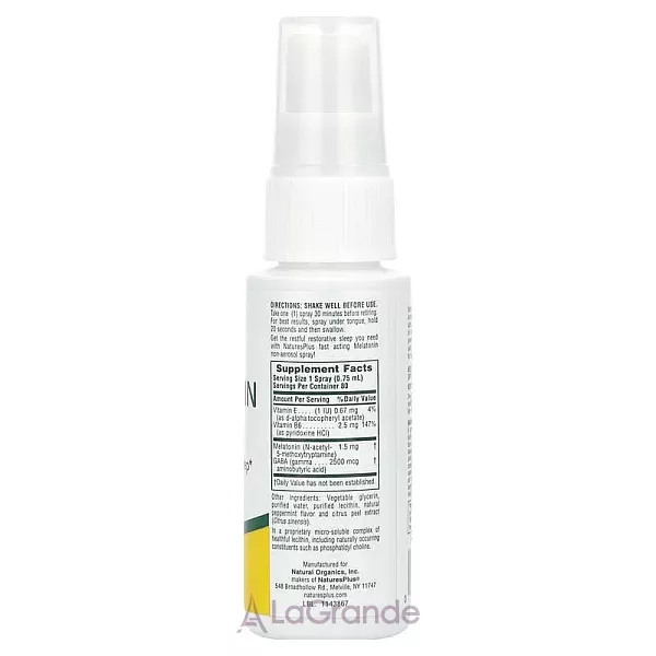 Natures Plus Insta Nutrient  Melatonin Supplement Spray ��������� (�����) ���� �'���