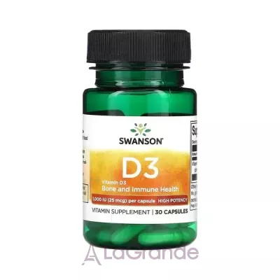 Swanson D3 High Potency Vitamin 1000 iu   