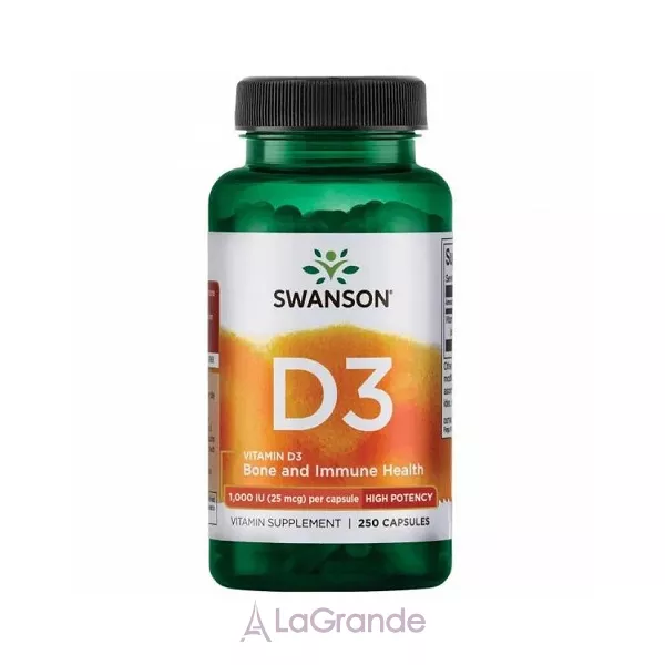 Swanson D3 High Potency Vitamin 1000 iu ĳ������ ������� 