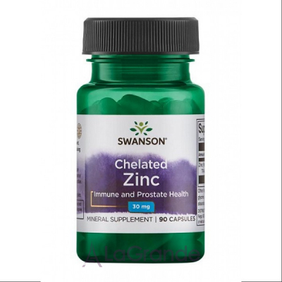 Swanson Chelated Zinc 30 mg   