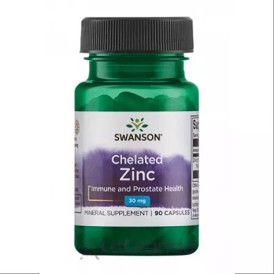 Swanson Chelated Zinc 30 mg ĳ  