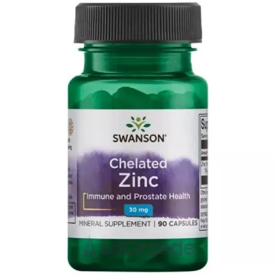 Swanson Chelated Zinc 30 mg ĳ������ ������� 
