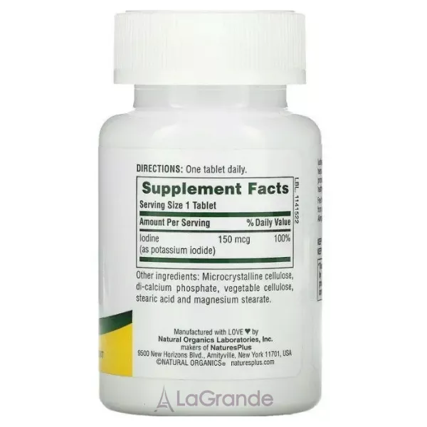 NaturesPlus Potassium Iodide 150 mcg ��� (����� ����) 150 ��� � ���������