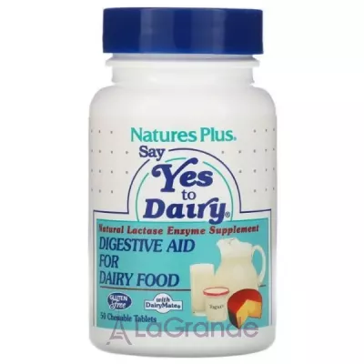 NaturesPlus Say Yes to Dairy Digestive Aid For Dairy Food     