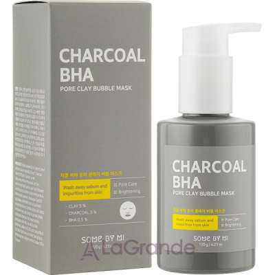 Some By Mi Charcoal BHA Pore Clay Bubble Mask -   