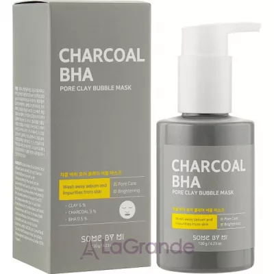 Some By Mi Charcoal BHA Pore Clay Bubble Mask -   