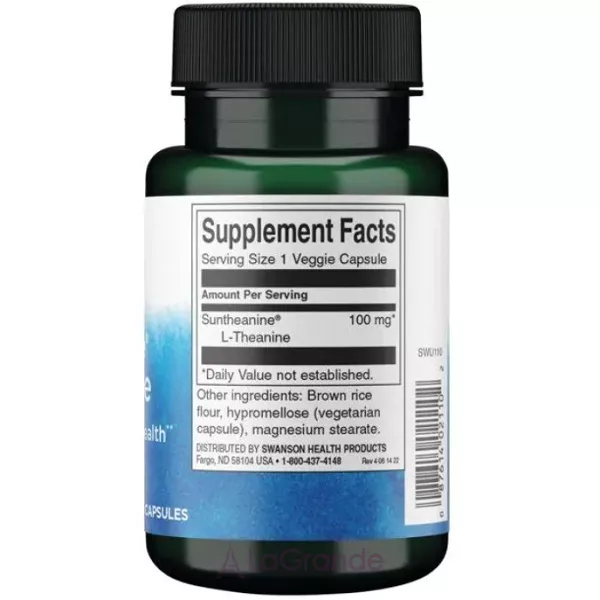 Swanson Suntheanine L-Theanine 100 mg ĳ������ ������� 