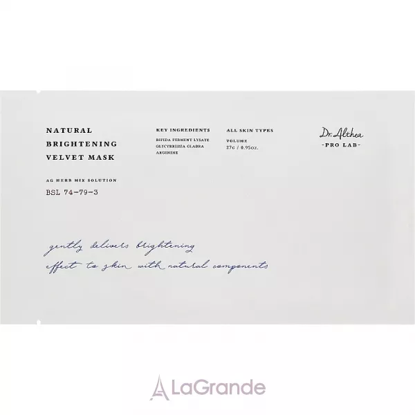 Dr. Althea Pro Lab Natural Brightening Velvet Mask �������� �����
