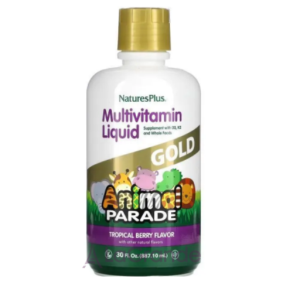 NaturesPlus Source of Life Animal Parade Gold Liquid Natural Tropical Berry Flavor        