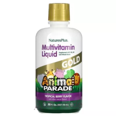 NaturesPlus Source of Life Animal Parade Gold Liquid Natural Tropical Berry Flavor ³      