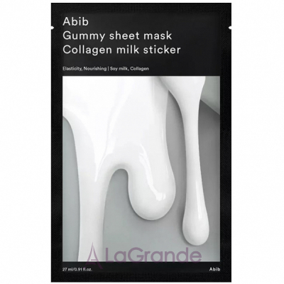 Abib Gummy Sheet Mask Collagen Milk Sticker      