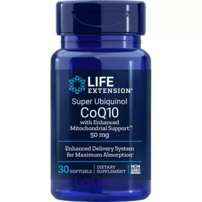 Life Exten Super Ubiquinol CoQ10 with Enhanced Mitochondrial Support 50 mg - 30 softgels ĳ    Q10