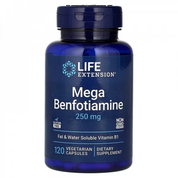 Life Exten Mega Benfotiamine 250 mg ����������� ������� ����- � ��������������� ������� B1