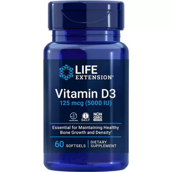 Life Extension Vitamin D3 125 mcg (5000 IU) ĳ������ ������� �������� ³���� D3 � ������� � �� ���������� ��������������