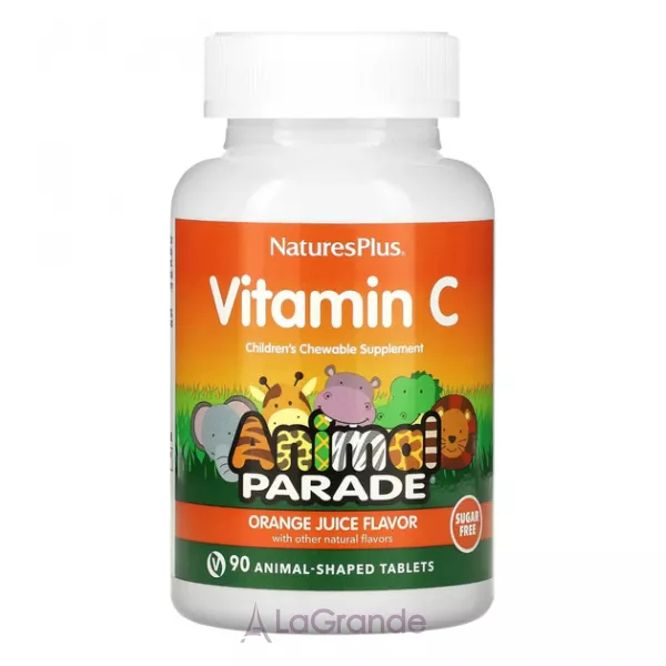 Nature's Plus Vit C Animal Parade Chewable Tabs Orange �������� ³���� C � ������ ��������� ��� ����
