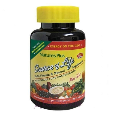 NaturesPlus Source Of Life Multi-Vitamin & Mineral Supplement with Whole Food Concentrates     -