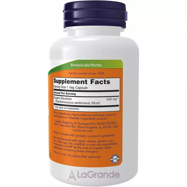 Now Foods Eleuthero 500mg ĳ������ ������� 