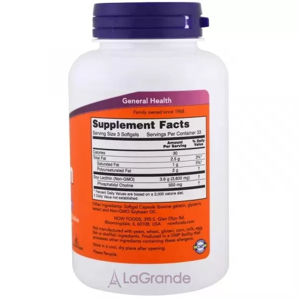 Now Foods Lecithin 1200 mg ������� ������� 