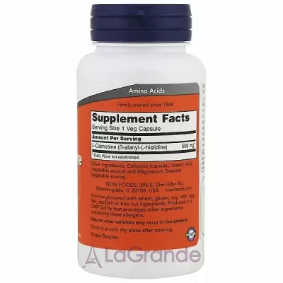 Now Foods L-Carnosine 500 mg   