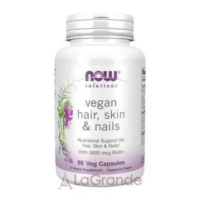 Now Foods Vegan Hair, Skin & Nails     ,   