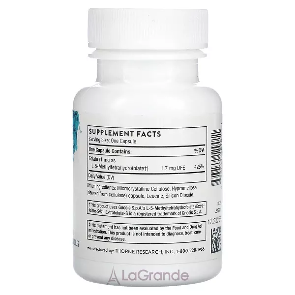 Thorne Research 5-MTHF 1 mg ĳ������ ������� 