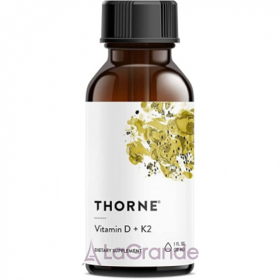 Thorne Research Vitamin D + K2 1000  ĳ  