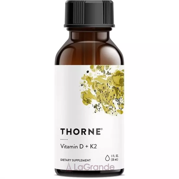 Thorne Research Vitamin D + K2 1000 �� ����������� ������� 