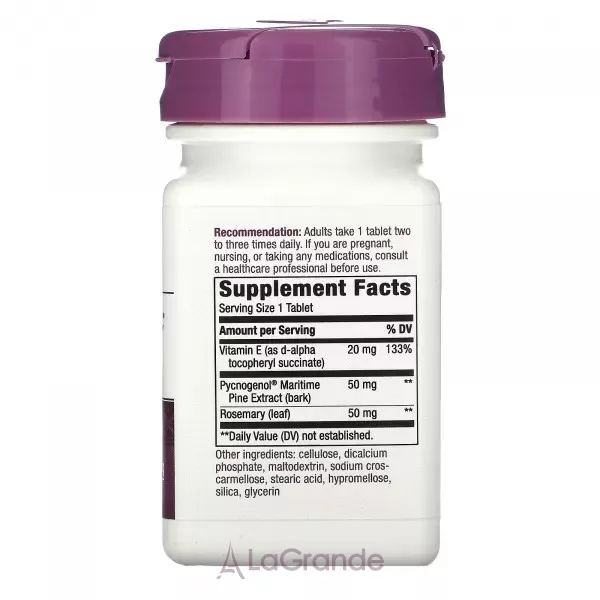 Nature's Way Pycnogenol, Pine Bark Extract, 50 mg ����������, �������� �������� ����, 50 ��