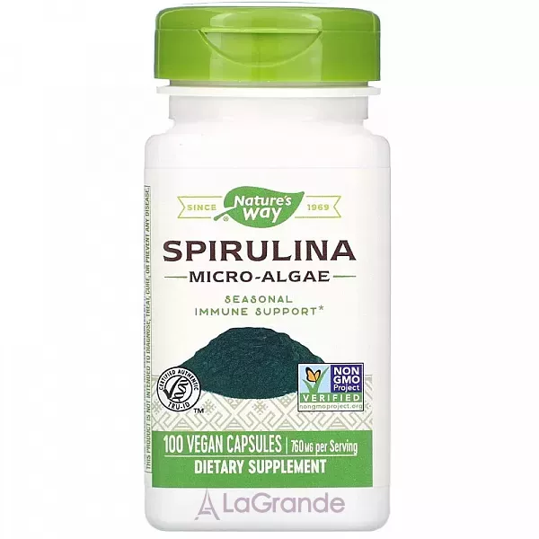 Nature's Way Spirulina Micro-Algae ���������, ��������������, 760 ��
