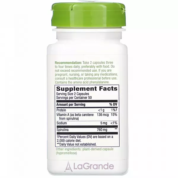 Nature's Way Spirulina Micro-Algae ���������, ��������������, 760 ��