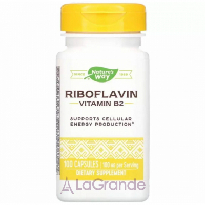 Nature's Way Riboflavin Vitamin B2 ³ 2, , 100 