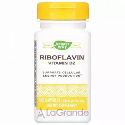 Nature's Way Riboflavin Vitamin B2 ³ 2, , 100 