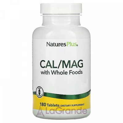 NaturesPlus Cal/Mag with Whole Foods      