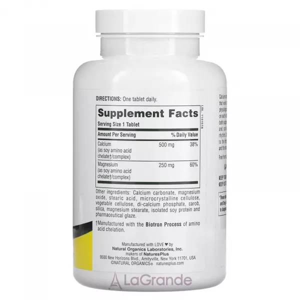NaturesPlus Cal/Mag 500mg/250 mg ������� �� ������ 500 ��/250 ��