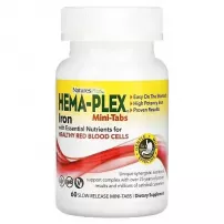 NaturesPlus Hema-Plex Iron with Essential Nutrients for Healthy Red Blood Cells, Slow Release Mini Tabs ������ � ����������� �������� ��� �������� ����������� (����-�������� � ����������� ��������������)