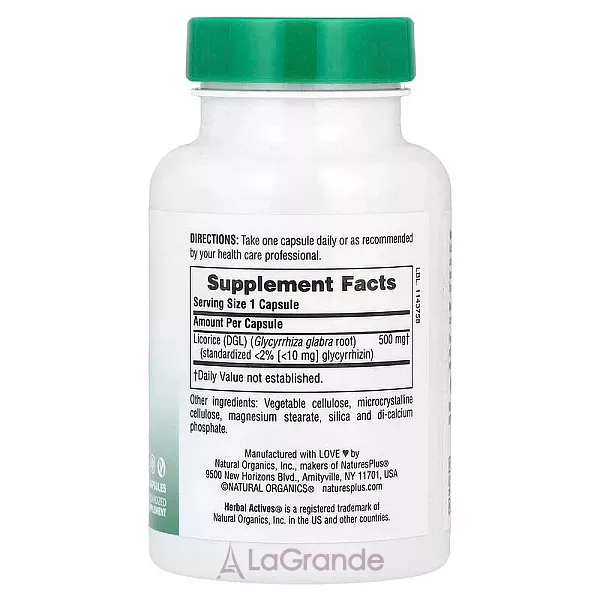 NaturesPlus Licorice (DGL) ����� �������, 500 ��