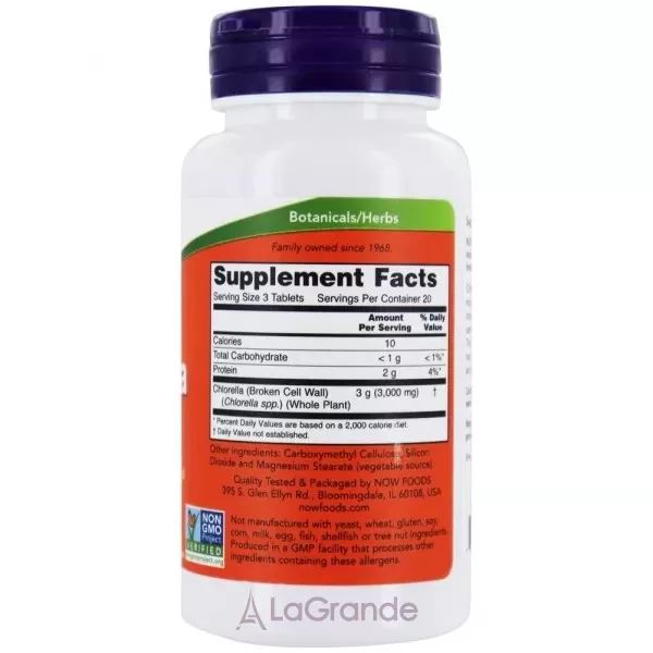 Now Foods Chlorella 1000mg ���������� ������� �������� 1000��