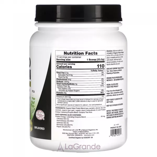 NaturesPlus Paleo Protein Powder ��������� ������
