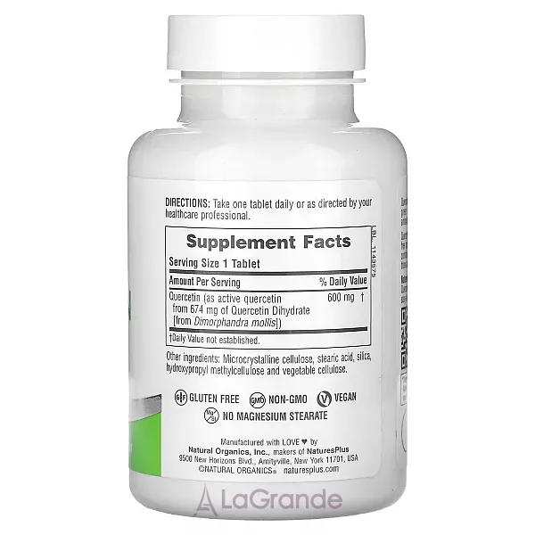 NaturesPlus Pro Quercetin 600 ��������� Pro, 600 ��