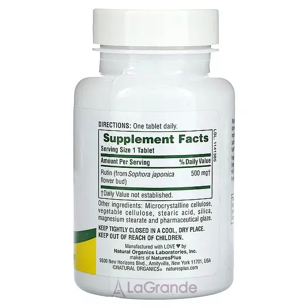 NaturesPlus Rutin 500 mg ����� 500 ��