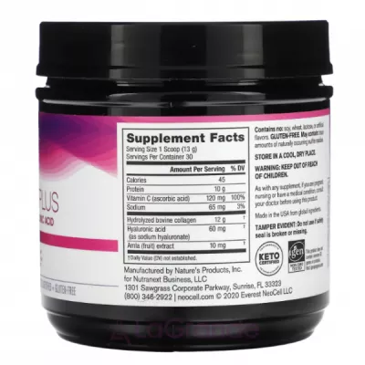 Neocell Super Collagen Plus With Vitamin C & Hyaluronic Acid ������������� � ��������� C � ������������ ��������