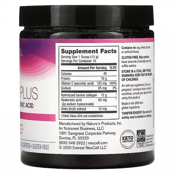 Neocell Super Collagen Plus With Vitamin C & Hyaluronic Acid ������������ � ������� C �� ����������� ��������