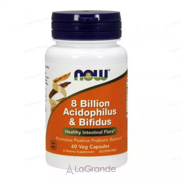 NOW Foods 8 Billion Acidophilus & Bifidus ��������� ��� ���������