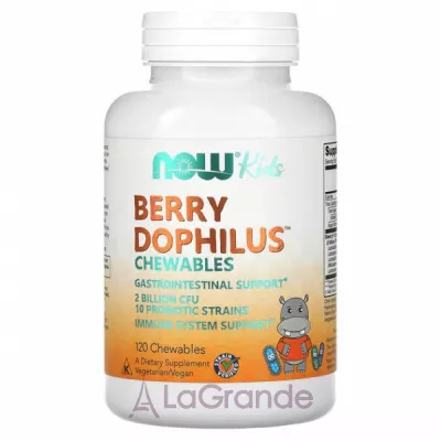 NOW Foods Berry Dophilus Chewables Kids      2  