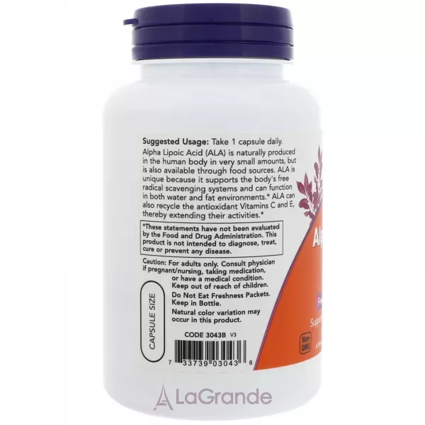NOW Foods Alpha Lipoic Acid 250 mg ����� - ����� ������� 250 �� � ��������