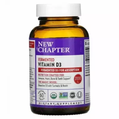 New Chapter Fermented Vitamin D3 ³ D3  2000 