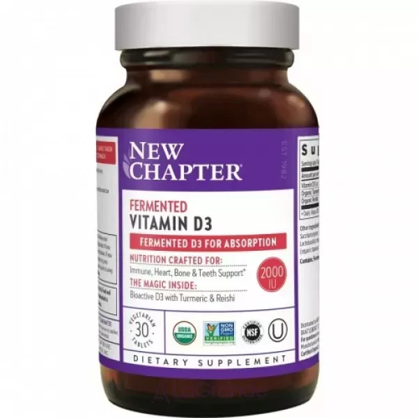 New Chapter Fermented Vitamin D3 ������� D3 ����������������, 2000 ��