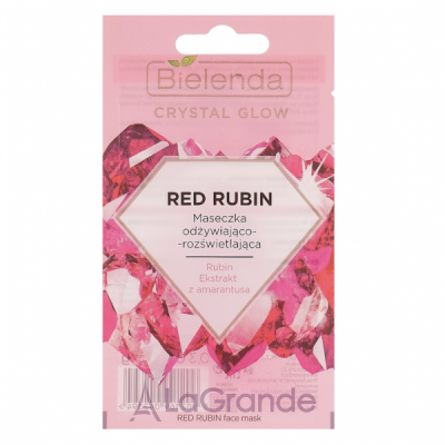 Bielenda Crystal Glow Red Rubin Face Mask      