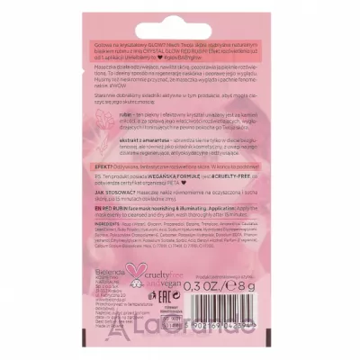 Bielenda Crystal Glow Red Rubin Face Mask      