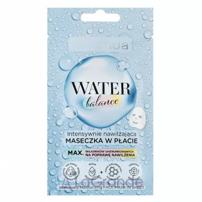 Bielenda Water Balance Moisturizing Face Mask In Sheet    